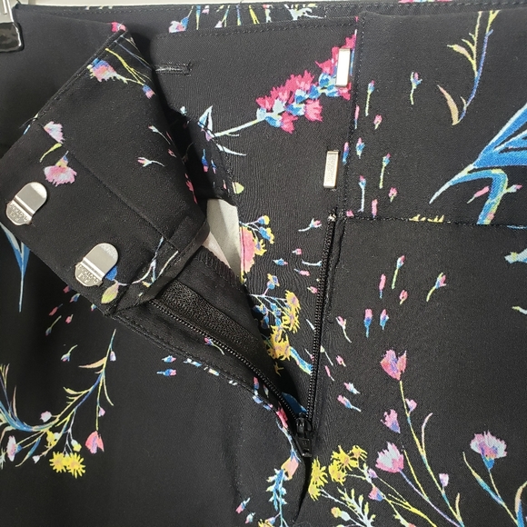 Worthington Woman Ankle Pants Black Floral Print Stretch Plus Size 20W NWT - Picture 13 of 14